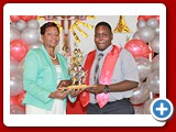 Eleu. District Superintendent Mrs. Helen Simmons-Johnson with Cornell Fox of the NEHS Class of 2016 -490A3419