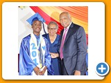 Valedictorian of the WHS Class of 2016, Naaman Rolle, with Principal Ms. Gibson and Dr. Gibson - 490A3314